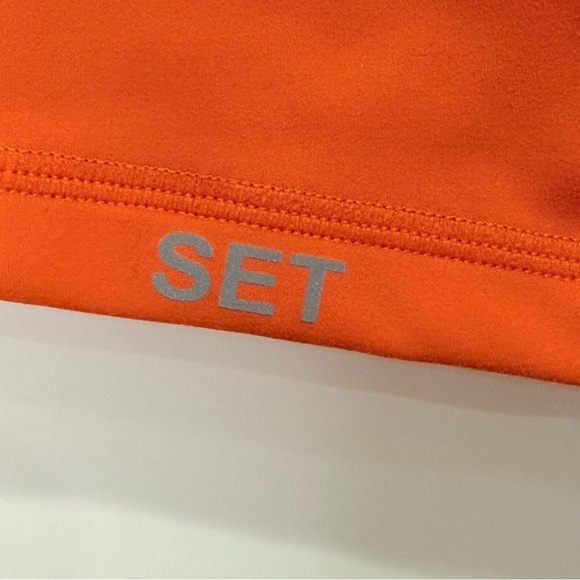 Set Active X Madelyn Cline Sportbody Bike Shorts Golden Hour Orange Large Rare - Picture 4 of 9